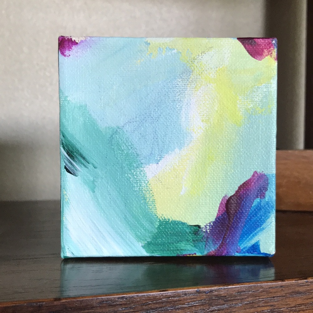 Small abstract landscape painting